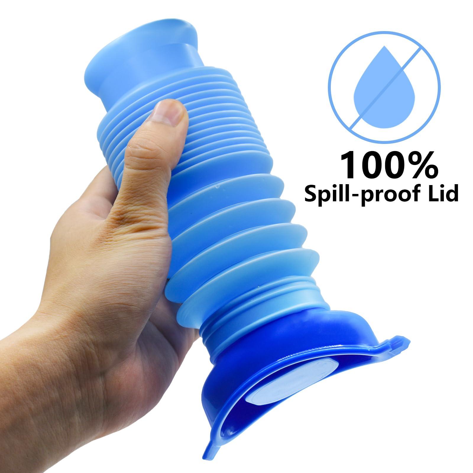 GREATCITI GREATCITI Emergency Urinal, Pocket Toilet for Men Women, Pee Bottles with Sealed Lid Collapsible Portable Urinals for Camping Travel Car Traffic Jam 750ML
