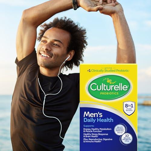 Culturelle Culturelle Daily Health 8-in-1 Probiotic and Multivitamin for Men - 30 Count - Naturally-Sourced Probiotics for Digestive Health & Immune Support, with Magnesium, Vitamin D3, Vitamin C, Vitamin B12
