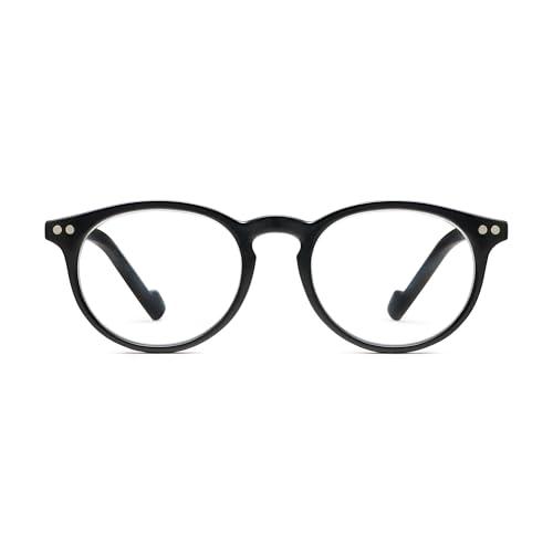 Peepers by PeeperSpecs Peepers by PeeperSpecs Men\'s Chester Round Reading Glasses, Black, 1.75