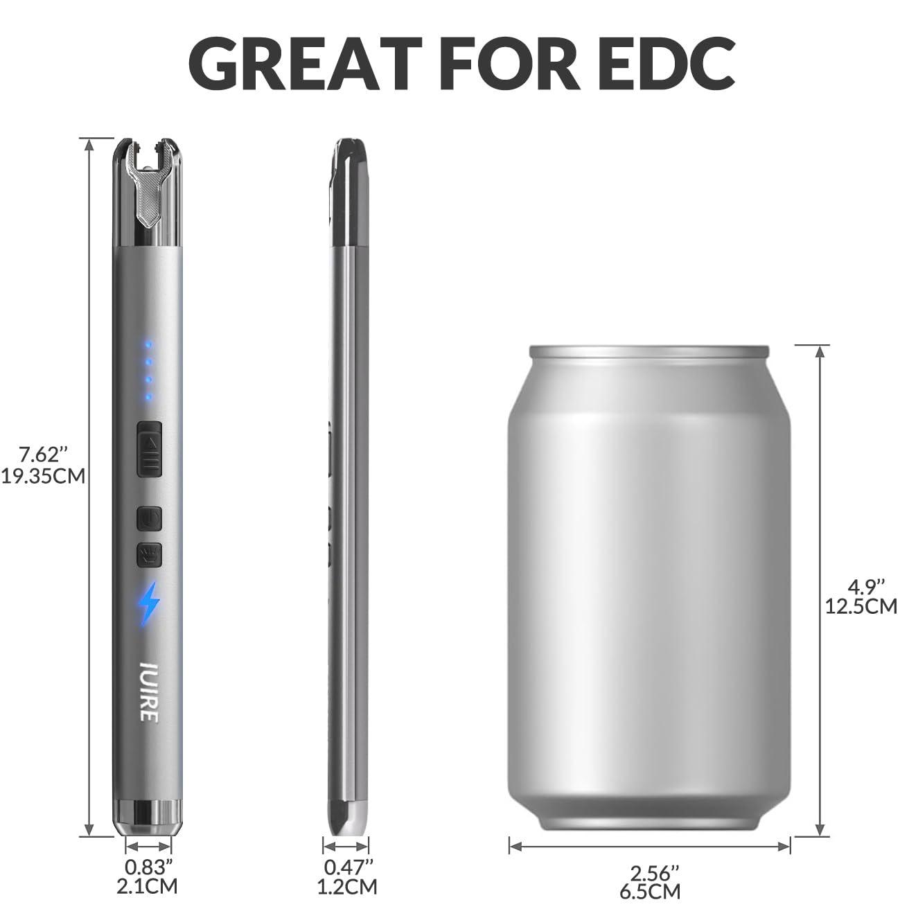 IUIRE IUIRE Electric Candle Lighter USB C Plasma Arc Lighter Rechargeable Windproof Flameless (3 Pack - Rosegold)