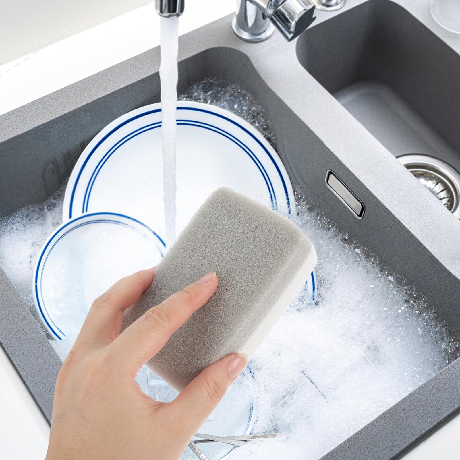 Homoyoyo Homoyoyo Dish Cleaning Sponge 10pcs Durable Scrub Scouring Sponges Water Absorbing Kitchen Cleaning Sponge for Kitchen Household