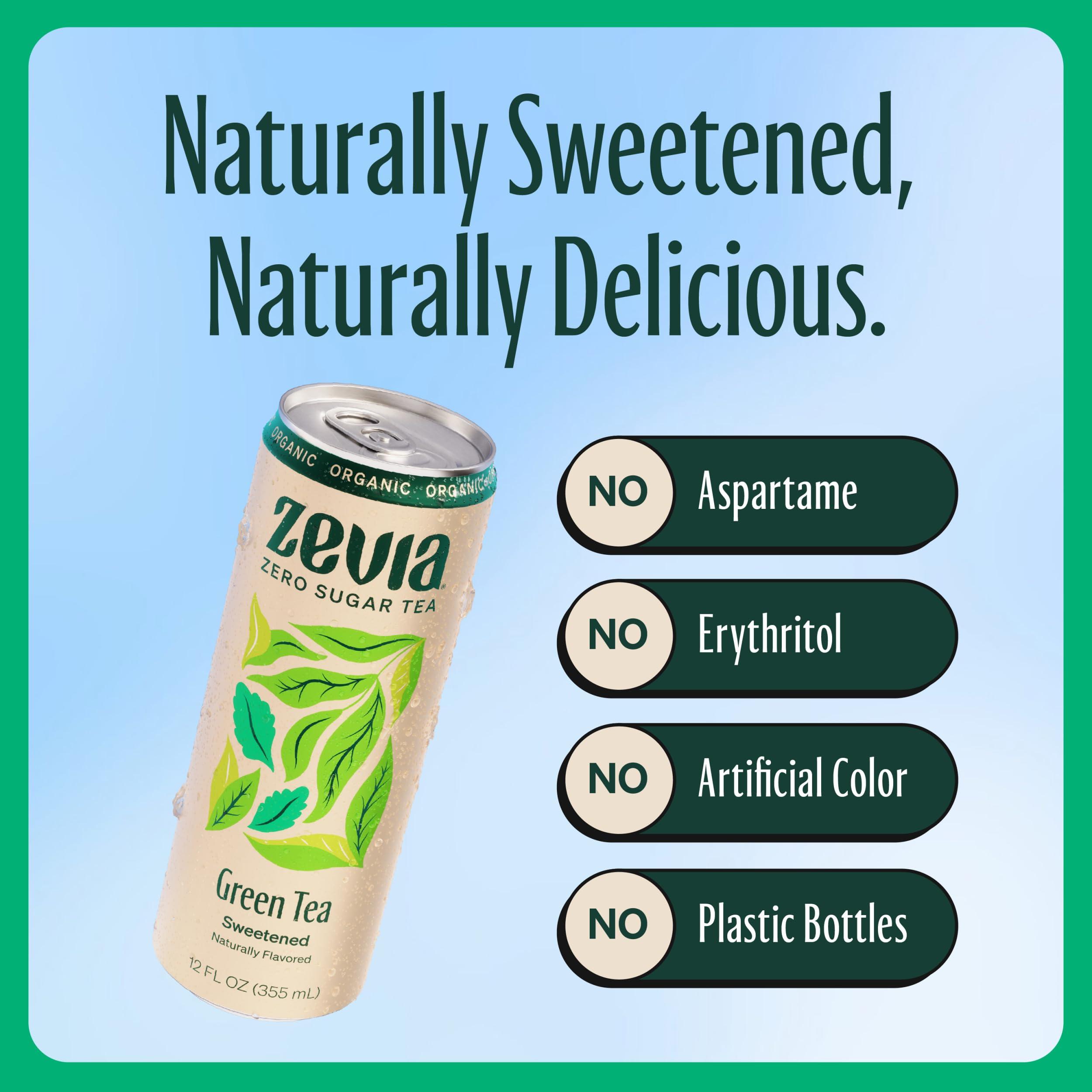 Zevia Zevia Organic Sugar Free Iced Tea, Green Tea, 12 Ounce Cans (Pack of 12)