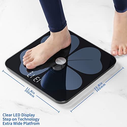 Vitafit Vitafit Smart Body Fat Weight Scale for Body Composition Monitors, Weighing Professional Since 2001, Digital Wireless Bathroom Scale for BMI Fat Water Muscle with App,400lb, Black