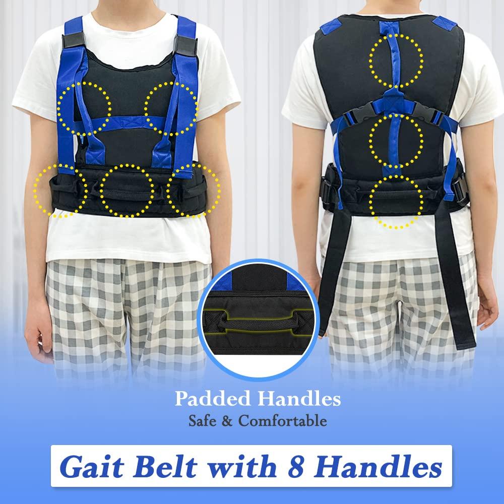 KAVIL Gait Belt for Seniors Transfer Belt Gait Belt with Handles Lift Standing Aids & Supports Physical Therapy Belt Walking Patient Parkinson, Pediatric Elderly Aids for Living