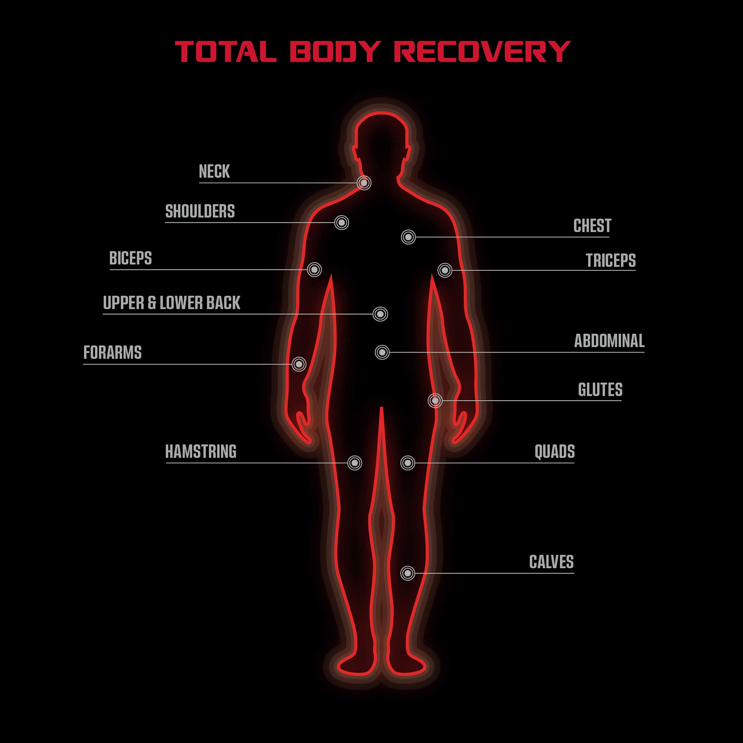 FitRx FitRx Handheld Therapeutic Percussion Massage Gun with 5 Speed Settings, 3 Arm Angles, and 4 Swappable Heads for Premium Back & Muscle Relief