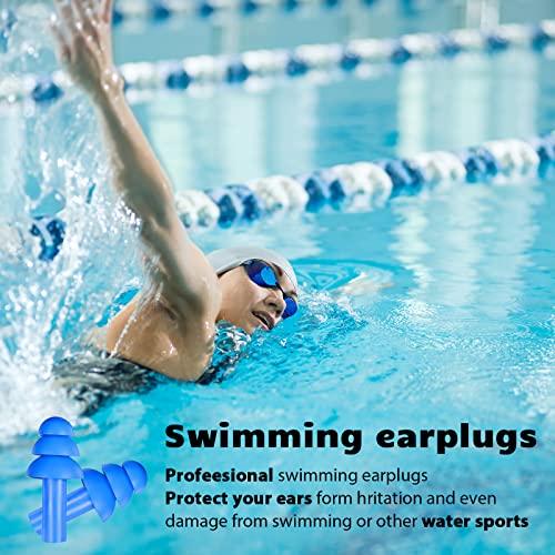 Tondiamo 150 Pairs Silicone Ear Plugs Bulk Individually Wrapped Noise Cancelling Earplugs for Sleeping Reusable Noise Reduction Earplugs Colorful Soft Ear Plugs with Carry Case for Swimming Snoring