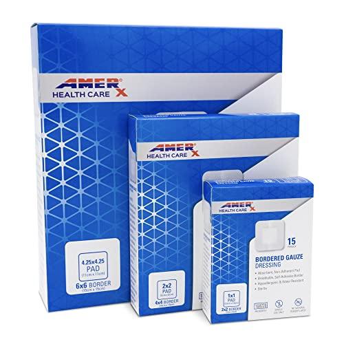 AMERIGEL AMERIGEL Total First Aid Bundle (1 oz. Hydrogel Wound Dressing, 7.1 oz. Saline Wound Wash, Bordered Gauze Dressing)