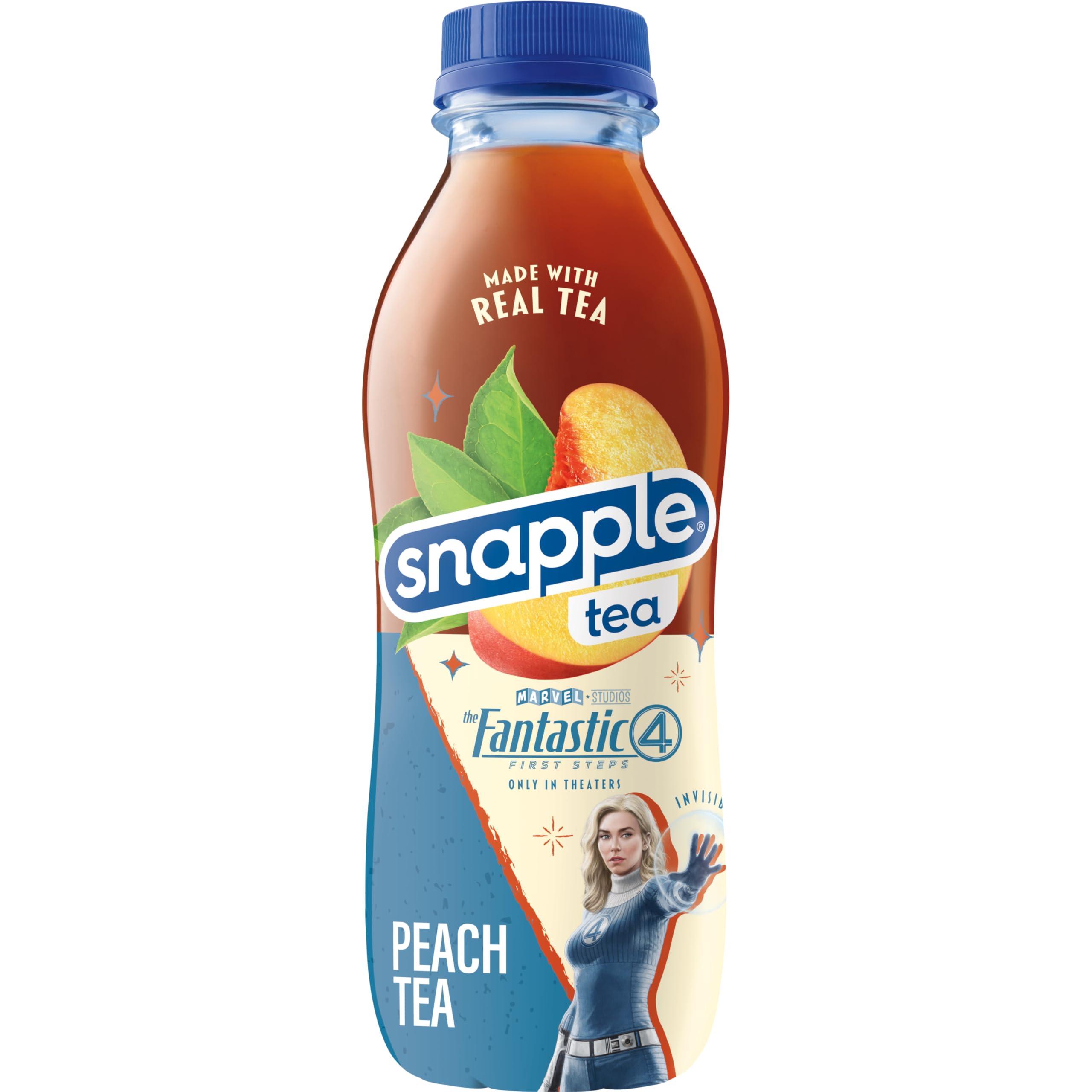 Snapple Snapple Peach Tea, 16 fl oz recycled plastic bottle, 6 pack