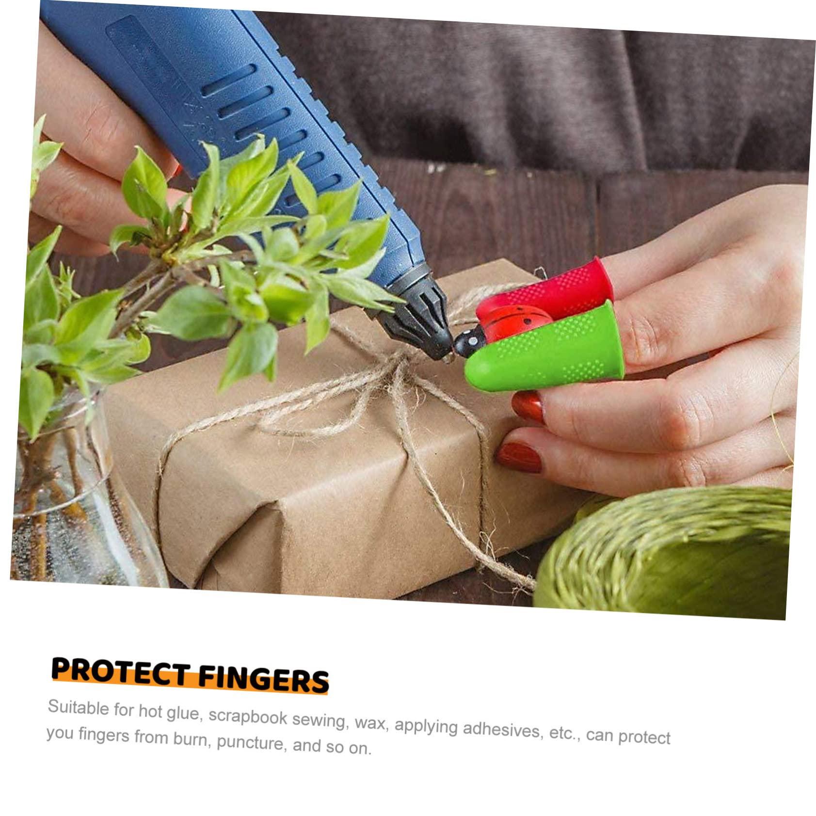 DOITOOL 30pcs Finger Protector Silicone Mitts Silicone Bandages Silicone Finger Sleeve Finger Cover Finger Covers Hot Glue Silicone Finger Protectors Protective Finger Caps Guitar