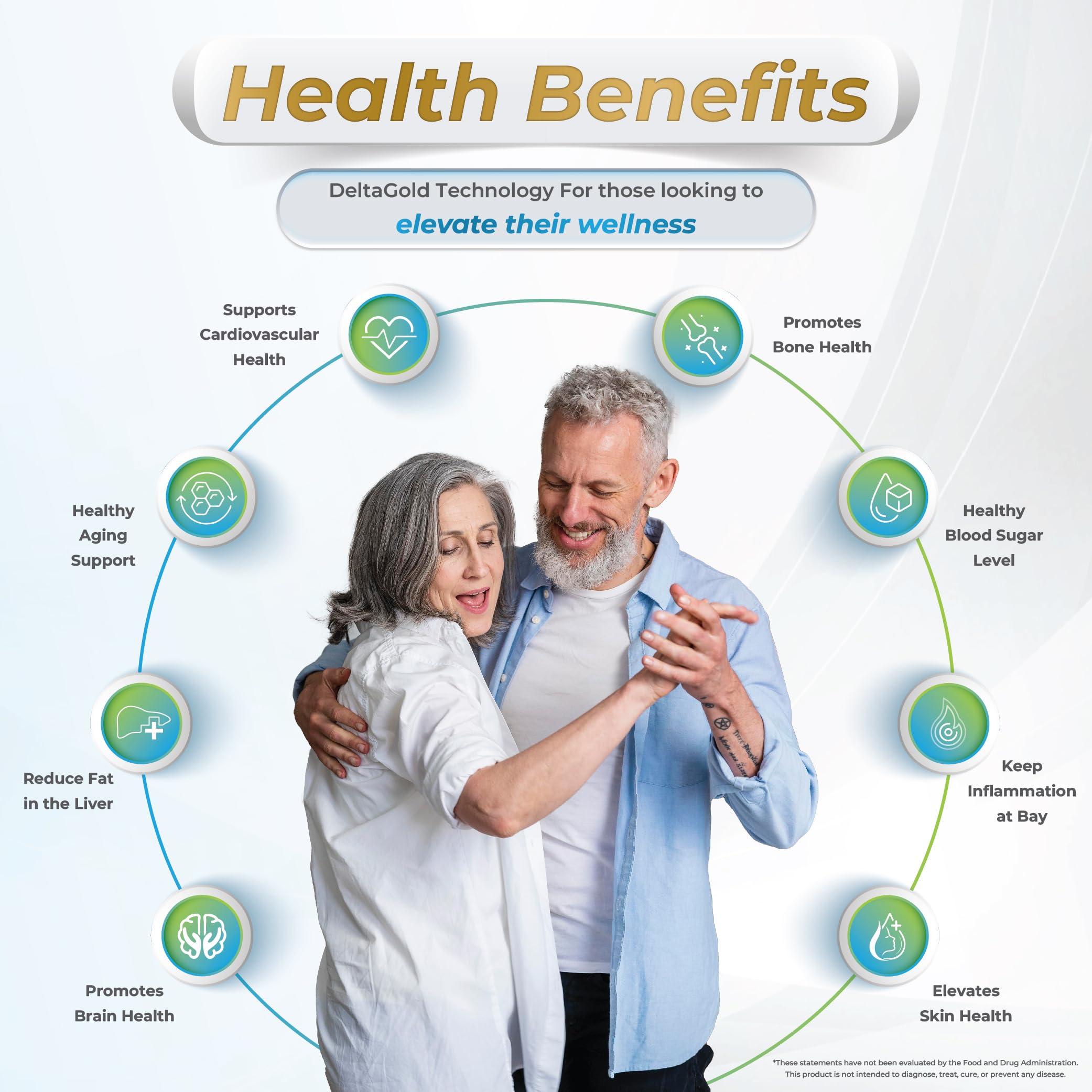 WELLNESS EXTRACT WELLNESS EXTRACT Eannatto Tocotrienols Deltagold Vitamin E Supplements Softgels, Tocopherol Free, Supports Immune Health, Non-GMO, Gluten Free & Antioxidant (50MG 30 Softgels).