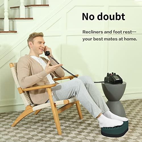 DIKDOC Dikdoc Foot Rest for Under Desk at Work, Home Office Foot Stool, Ottoman Foot Massager for Plantar Fasciitis Relief, Soft Silicone Footrests, Anti-Fatigue Fidget Toy (Eucalyptus)