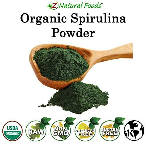 Z Natural Foods Organic Spirulina Powder - 5 lb - Amazing Blue Green Algae Superfood - Rich in Amino Acids, Vitamins, Minerals - Mix in Drinks, Smoothies, Shakes, Recipes - Raw, Vegan, Non GMO, Gluten Free
