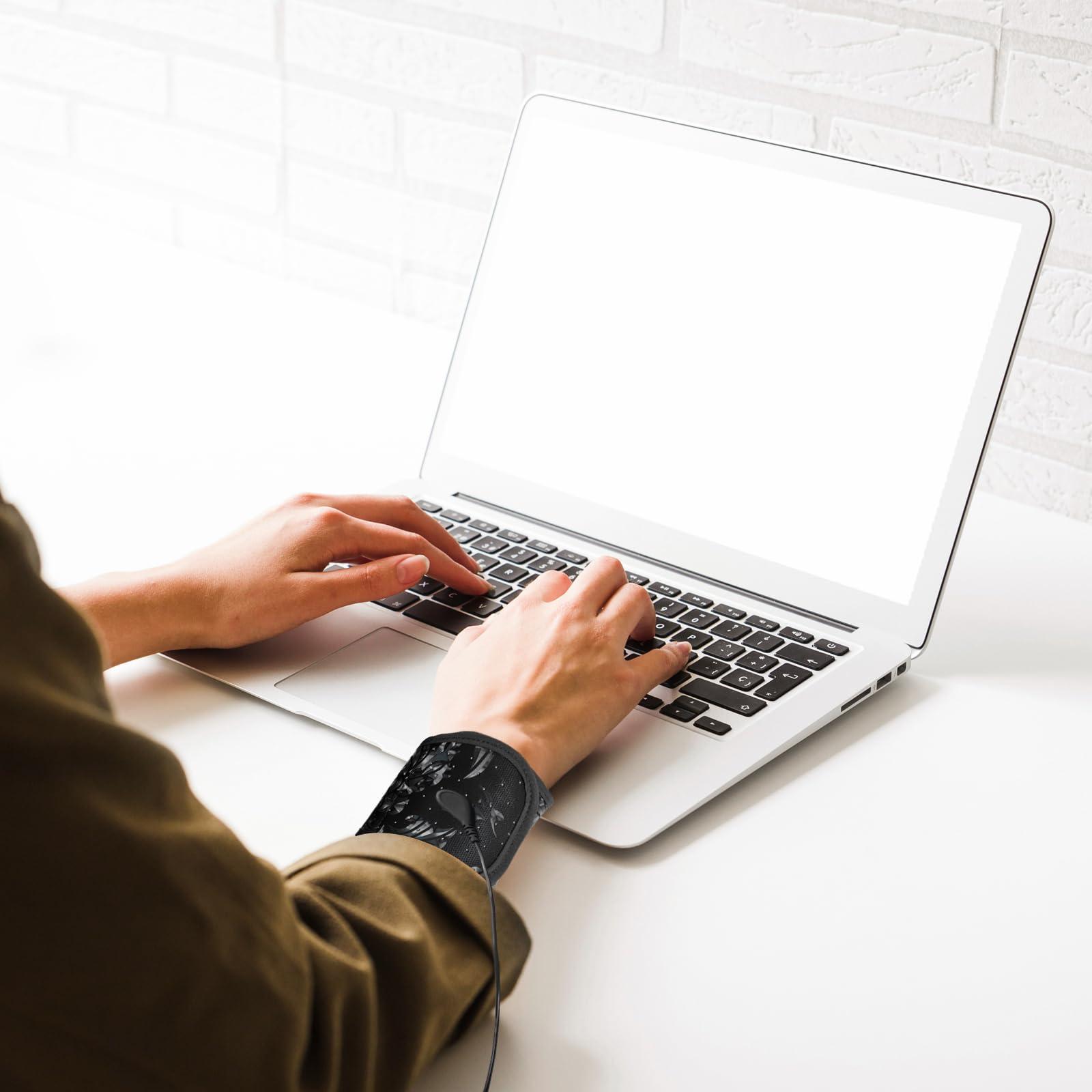 MINPWNP Grounding Wrist Strap, Grounding Strap with 15ft Grounded Cord, Floral Pattern Earth Wrist Band Reduces Inflammation, Anxiety