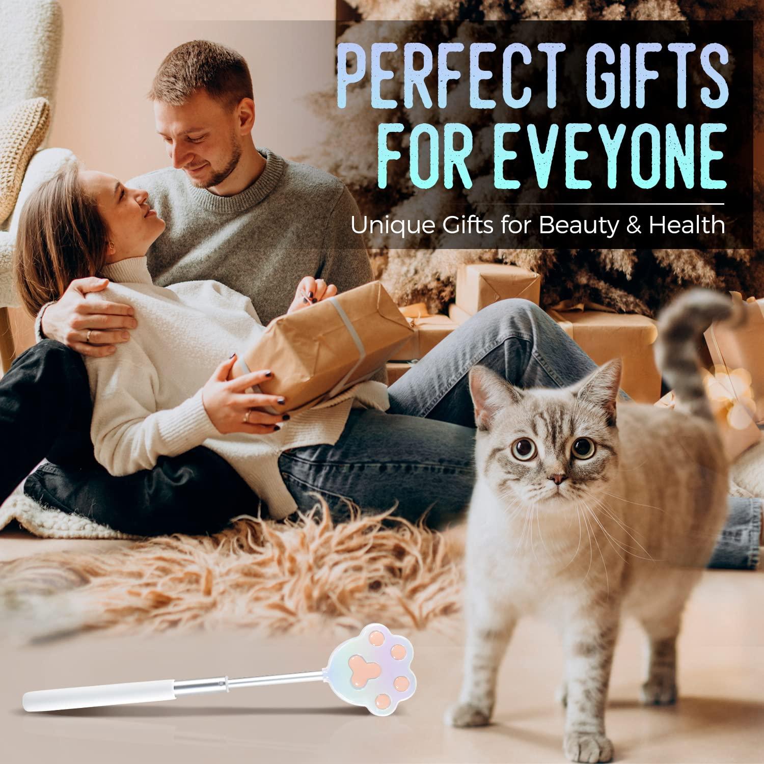 NURENDER Nurender Cat Paw Back Scratcher, Extendable Metal Telescopic Back scratchers with 27 in Long Handle, Relief of Itches, Gift for Man and Woman (Colorful)