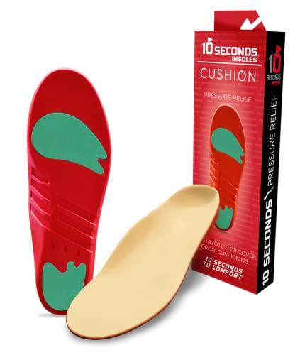 10 Seconds 10 Seconds Pressure Relief 3020 – Neutral Arch, Medium Support, Plastazote Topper Relieves Pain from Diabetes and Arthritis Sufferers, Fits Most Footwear (M 15/15.5)