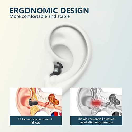 AGICEA Ear Plugs for Noise Reduction, Noise Cancelling Ear Plugs, Hearing Protection Earplugs, Soft and Reusable Ear Plugs for Sleeping, Study or Flights, 14 Silicone and Foam Ear Tips in XS/S/M
