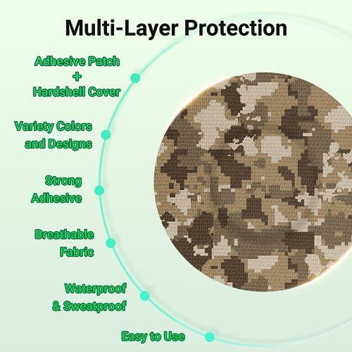 KOVOQ Kovoq Freestyle Libre 3 Sensor Adhesive Patches,Patterned Sensor Tape Protector,CGM Tape,16 pcs Colorful,Waterproof & Sweatproof,Sensor Covers for Kids Women Men,Sensor Tape,Camouflage