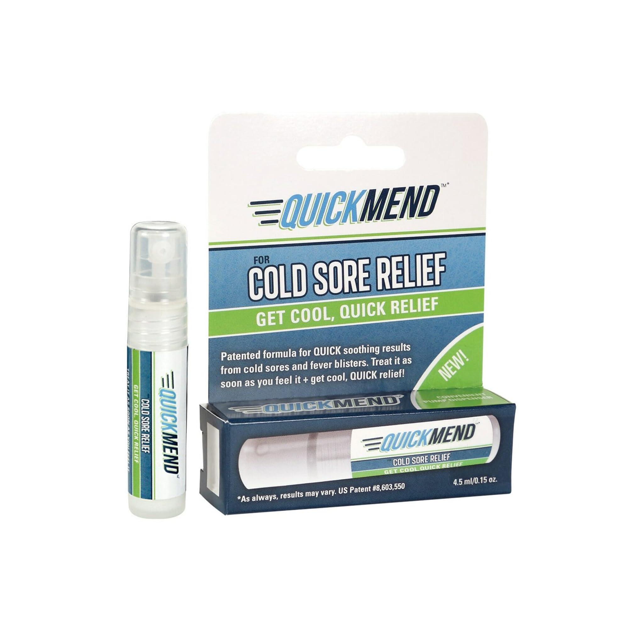 Quick Mend Quickmend Cold Sore Relief Lip Treatment with Pump Dispenser, 4.5 ml / .15 oz.