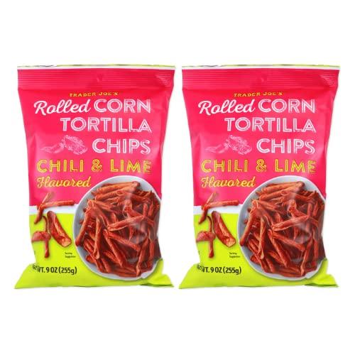 TJ's Trader Joe's Chips And Snack - All Flavors (Chili & Lime - 9 Oz, 2 Pack)
