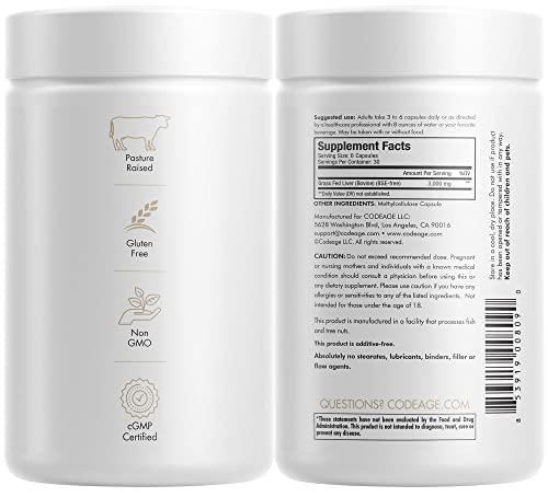 Codeage Codeage Grass Fed Beef Liver Supplement Superfood, Freeze Dried, Non-Defatted, Desiccated Beef Liver Glandulars Bovine Pills, Liver Health, Pasture Raised Beef Vitamins, Non-GMO - 2 Pack