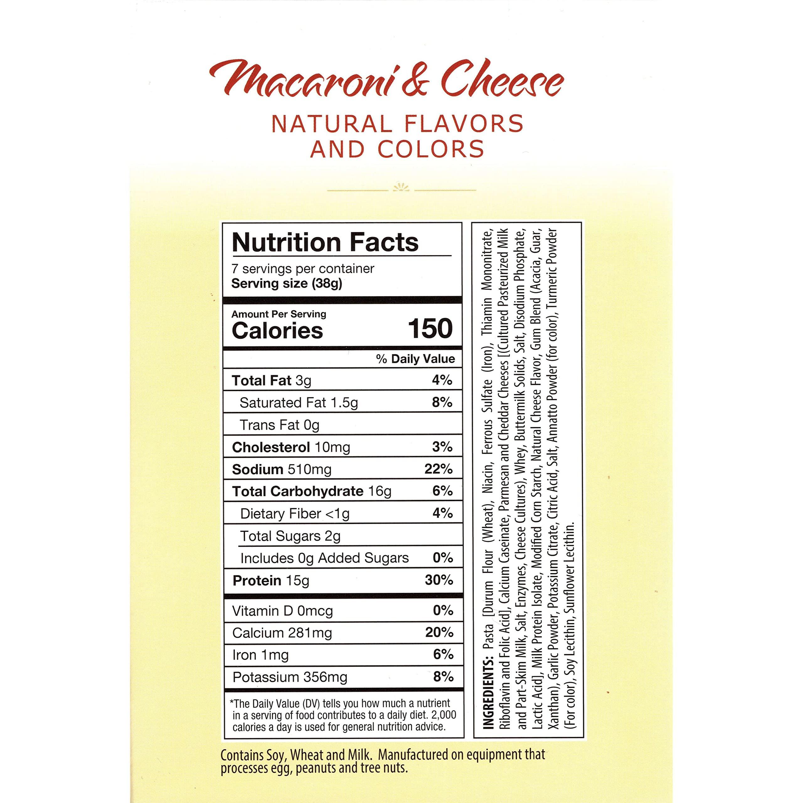 Nashua Nutrition HealthSmart High Protein Creamy Macaroni and Cheese, 15g Protein, Low Calorie, Low Fat, Low Cholesterol, Low Sugar, Quick Delicious Meal, 7 Single Servings