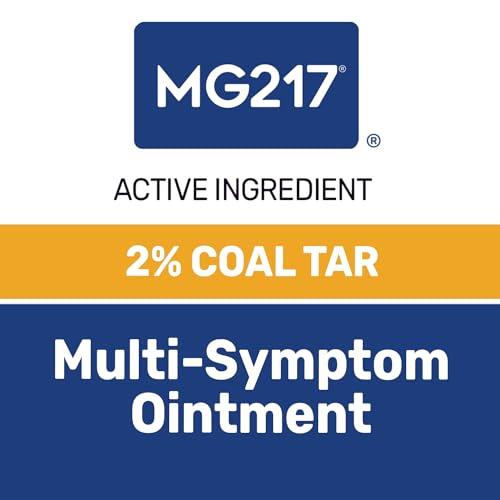 MG217 MG217 2% Coal Tar Ointment for Psoriasis, Extra Strength Multi Symptom Relief, Effectively Relieves Itching, Scaling, Redness, Vitamin A, D and E, 4 oz Jar