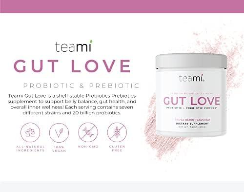 Teami Teami Organic Super Greens & Gut Health Powder - prebiotics and probiotics Powder for Immunity & Digestion - 16 Natural Ingridients with 20 Billion Probioctics