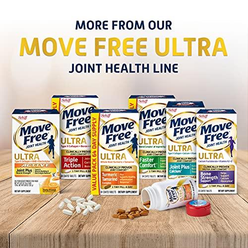 Move Free Move Free Ultra Pro with Quadruple Action Joint Support - Type 2 Collagen MSM Calcium Fructoborate & Manganese - Supports Joint Cartiliage Bone Connective Tissue, 120 Tablets (30 servings)