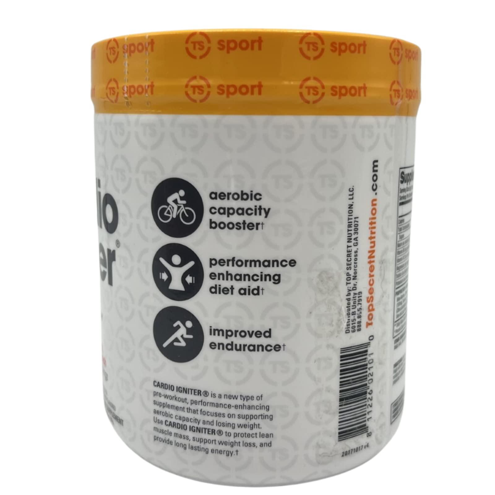 Top Secret Nutrition Top Secret Nutrition Cardio Igniter Pre-workout Supplement with Beta-alanine, L-Carnitine, and Red Beet Extract, 6.35 oz. (180g), (30 Servings) Fruit Punch