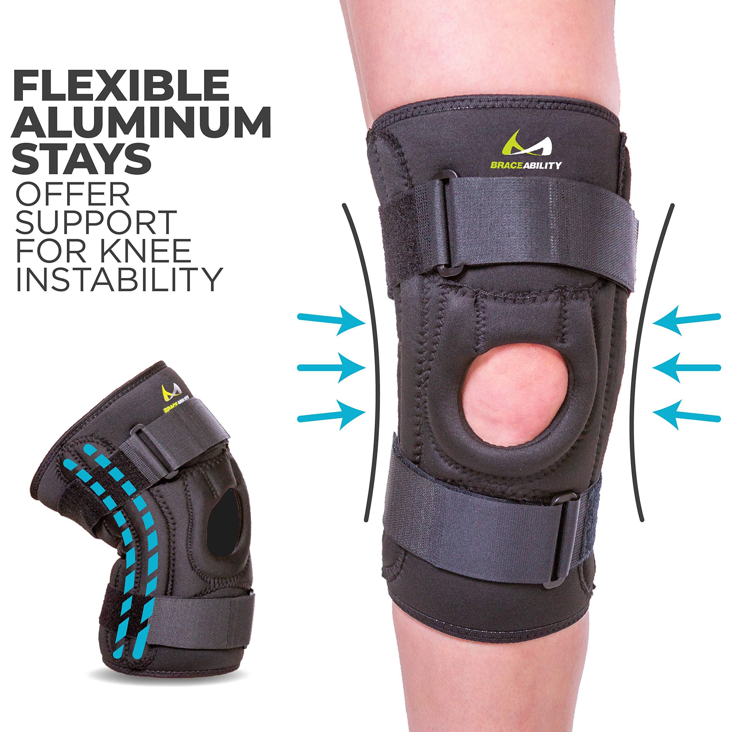 BraceAbility BraceAbility Patella Stabilizing Chondromalacia Knee Brace - Patellofemoral Pain Syndrome U-Shaped Stabilizer Supports Sides of Kneecap for Patellar Tendonitis, Torn Meniscus, Arthritis Support (S)