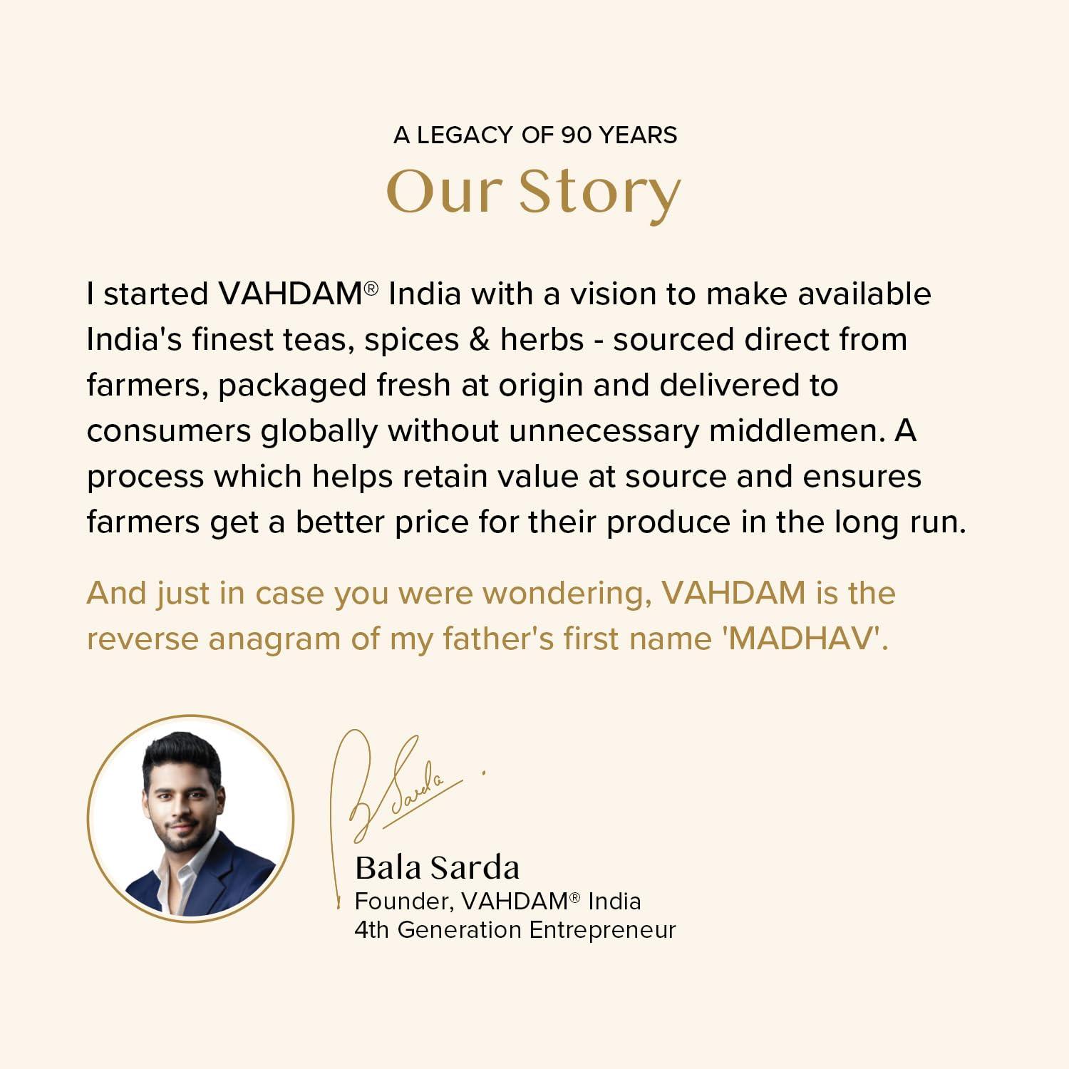 VAHDAM VAHDAM, Turmeric Spice Herbal Tea Bags (100 Pyramid Tea Bags) | Caffeine Free, Non GMO & Gluten Free | Turmeric Ginger Tisane with Cardamom, Cinnamon, Lemongrass & Black Pepper