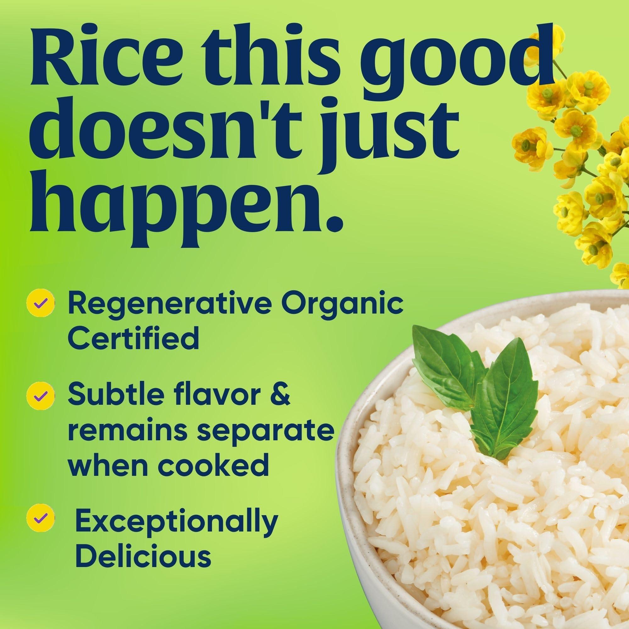 Lundberg Lundberg White Rice, Regenerative Organic Certified Non-Sticky, Aromatic Long Grain Rice, Responsibly Grown in California, 32 Oz