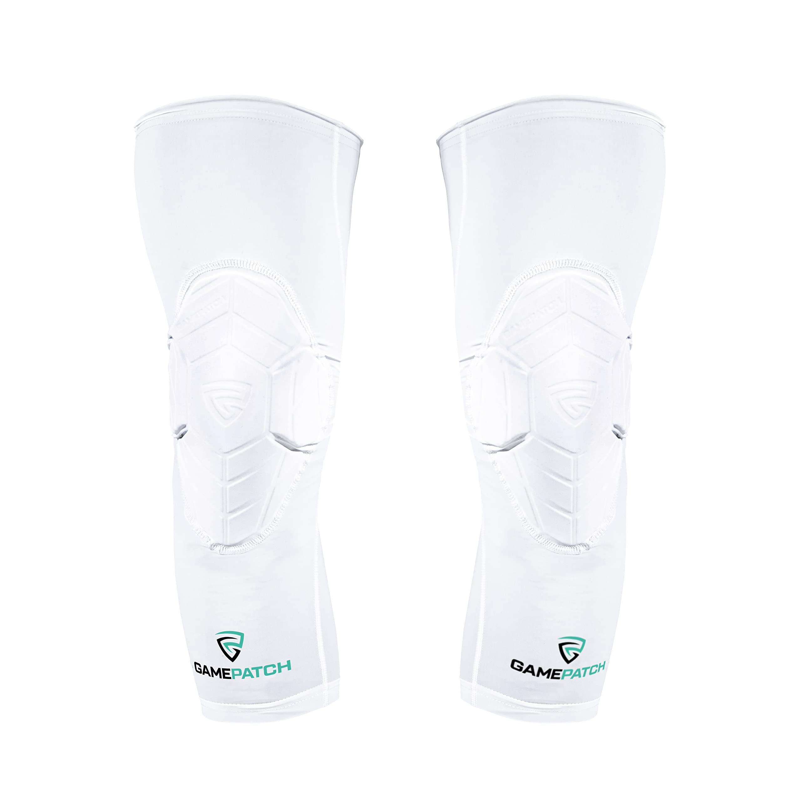 Gamepatch Gamepatch Knee Pads | Compression Sleeve Joint Protection | Shock Absorbing Technology | Men Women Kids, White, Size XL