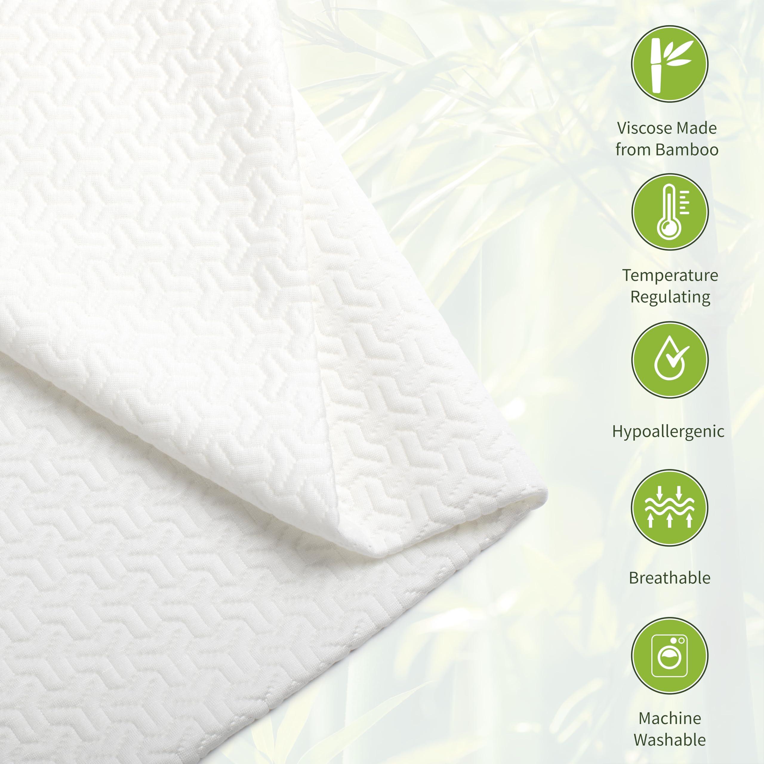 MEOVEN Wedge Pillow Cover for 24x24x12 Bed Wedge Pillow, Hypoallergenic, Replacement Wedge Pillow Case Cover with Zipper & Pockets