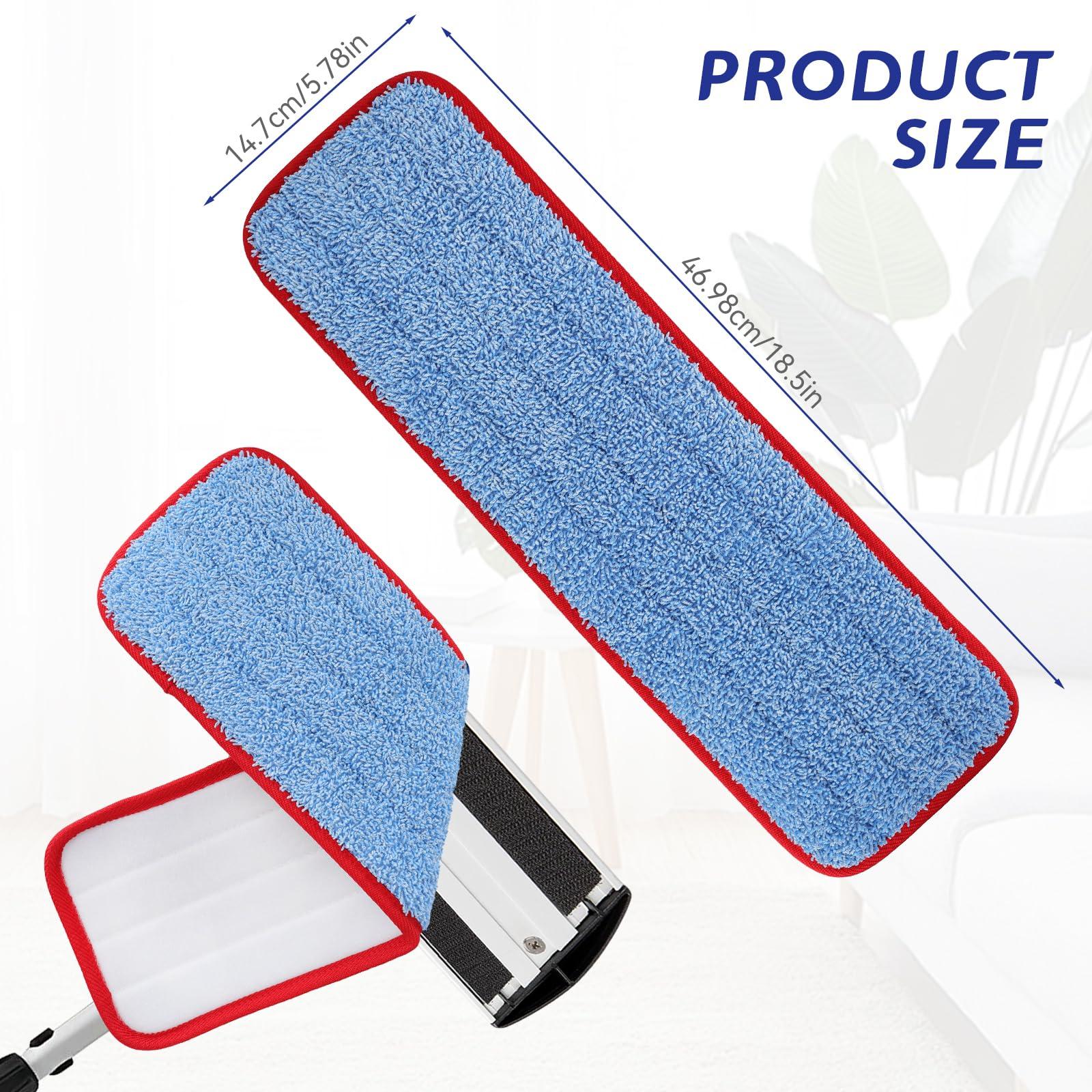 Sgizoku Microfiber Mop Pads for Rubbermaid Commercial 18 Inch Mop and 17 Inch Mop - 12 Pack Reusable Wet & Dry Cleaning Mop Head Replacement Refills Fit for Any Microfiber Flat Mop System 18\" and 17\"
