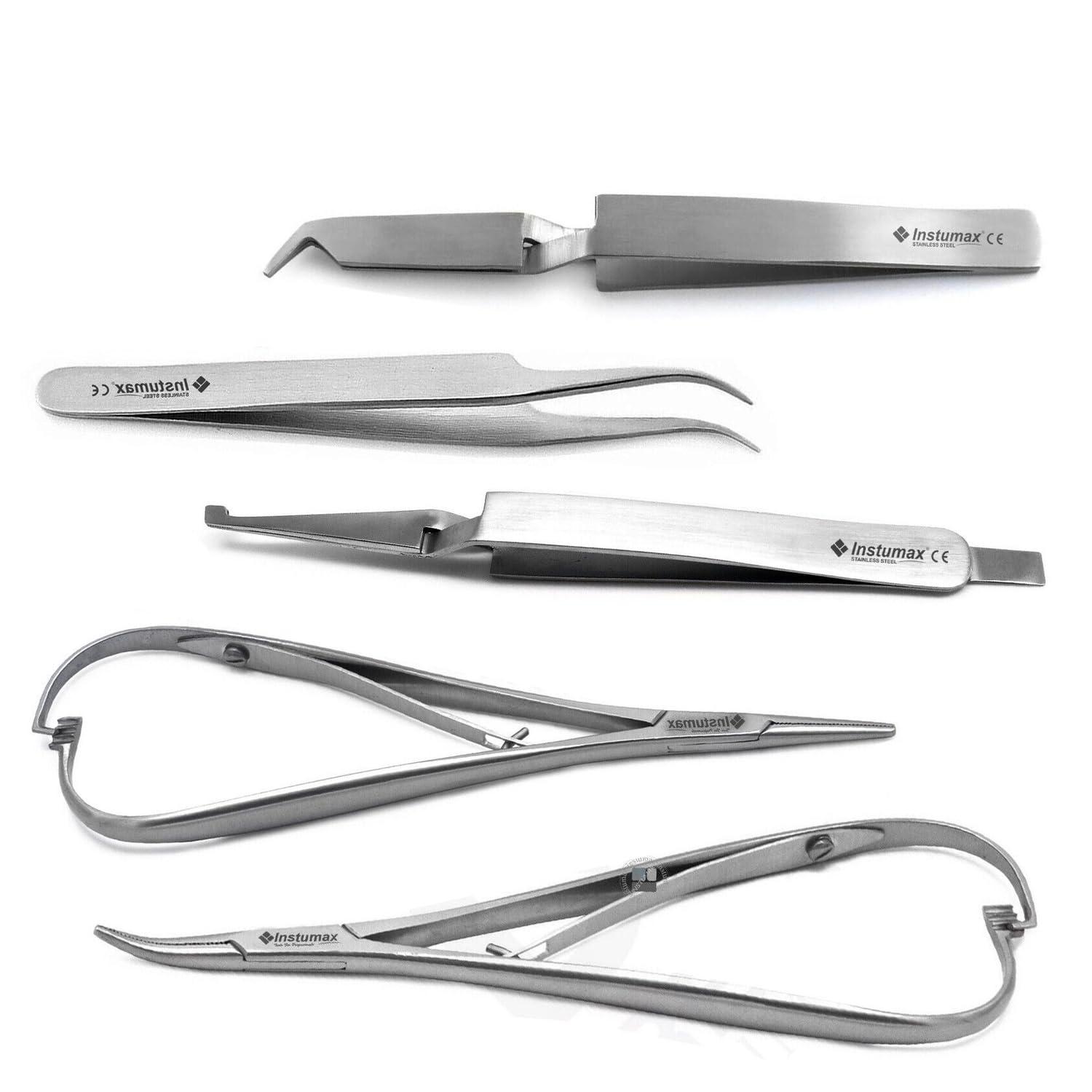 INSTUMAX Orthodontic Dental Band Removing Plier Mathieu, Molar Band Remover Forceps Used for Bracket, Bands, Wire, Placing, Removal Tweezers Instruments for Braces by INSTUMAX, Silver, Ortho-Kit-05
