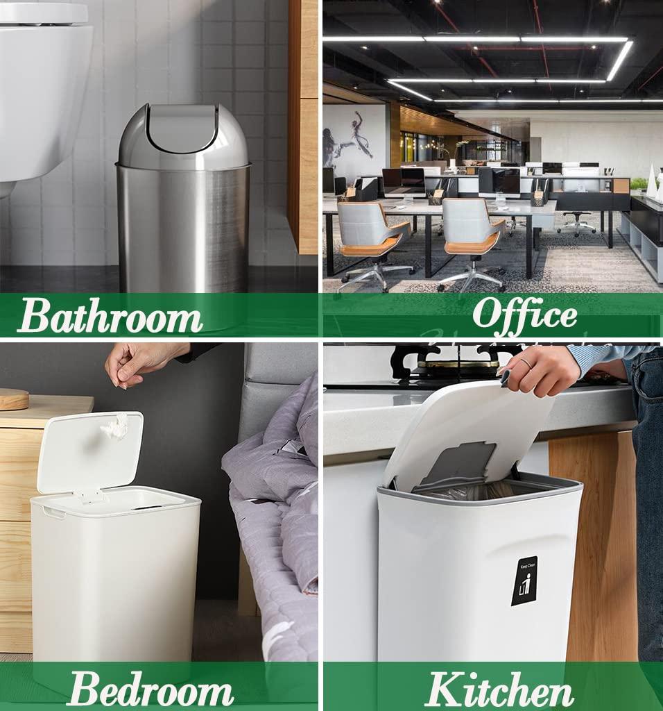 Hommaly Hommaly 1.2 Gallon 240 pcs Small Golden Trash Bags, Strong Garbage Bags, Bathroom Gold Trash Can Bin Liners Unscented, Mini Plastic Bags for Office, Waste Basket Liner, Fit 4.5 Liters, 0.5-1.2 Gal