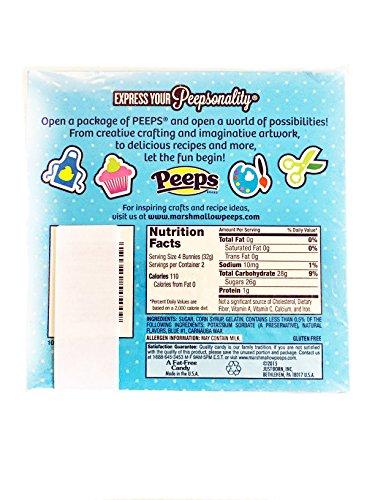 Peeps Peeps Marshmallow Easter Bunnies Bundle with 4 Colors: Blue, Yellow, Pink and Purple