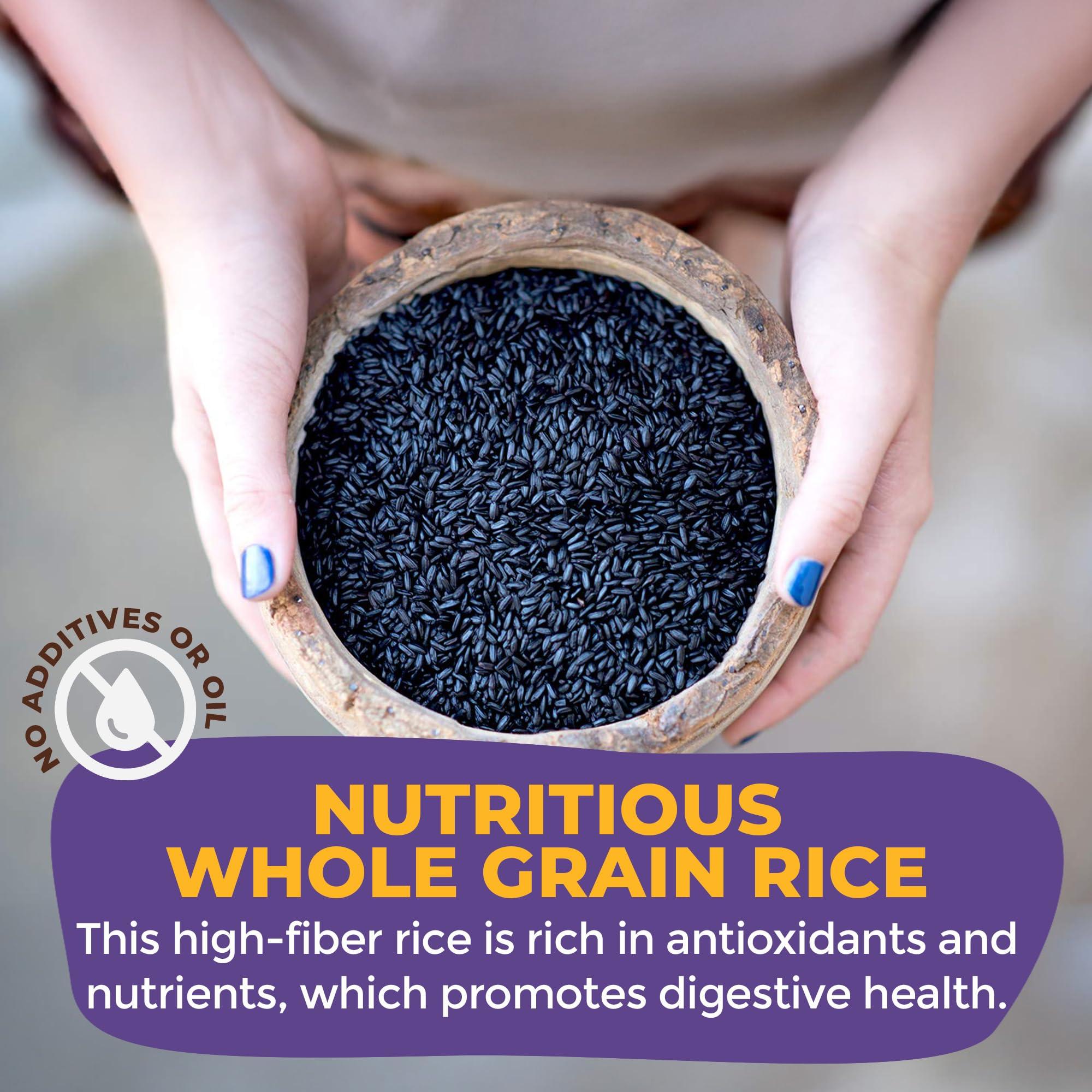 Lotus Foods Lotus Foods Organic Forbidden Rice - Black Rice Organic, Purple Rice, Black Rice Bulk, Gluten Free Heirloom Rice, Whole Grain, Non GMO, Vegan - 15 Oz Bag (Pack of 1)