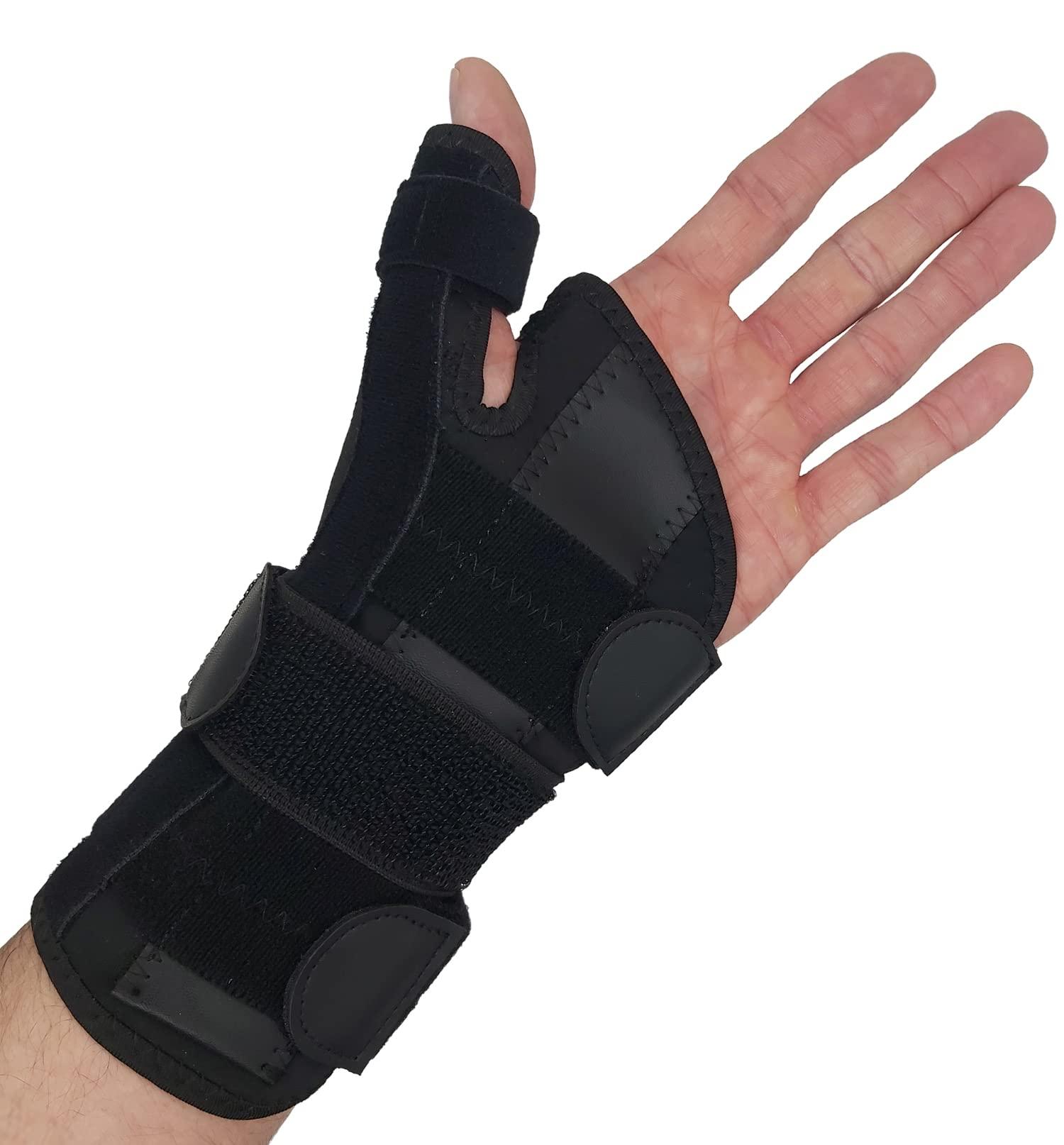 ARMSTRONG AMERIKA Thumb Splint & Wrist Brace | Carpal Tunnel Wrist Splint with Thumb Spica Splint | Thumb Stabilizer & Wrist Support For Tendonitis Pain, Arthritis, CMC Trigger Thumb (SM/MED, LEFT HAND)