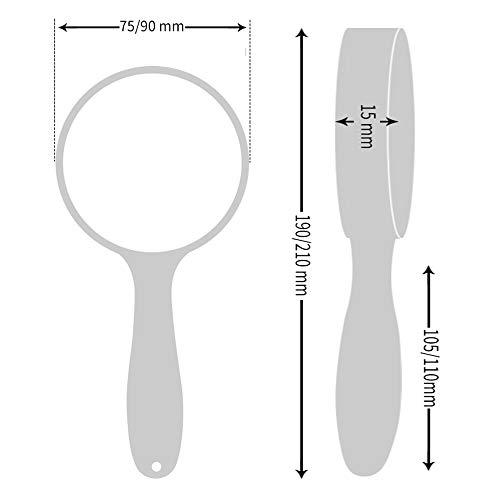 LUSTAR LUSTAR HD Magnifying Glass with Rubber Handle Portable Handheld Reading Magnifier for Elderly and Students Reading Yellow-90mm