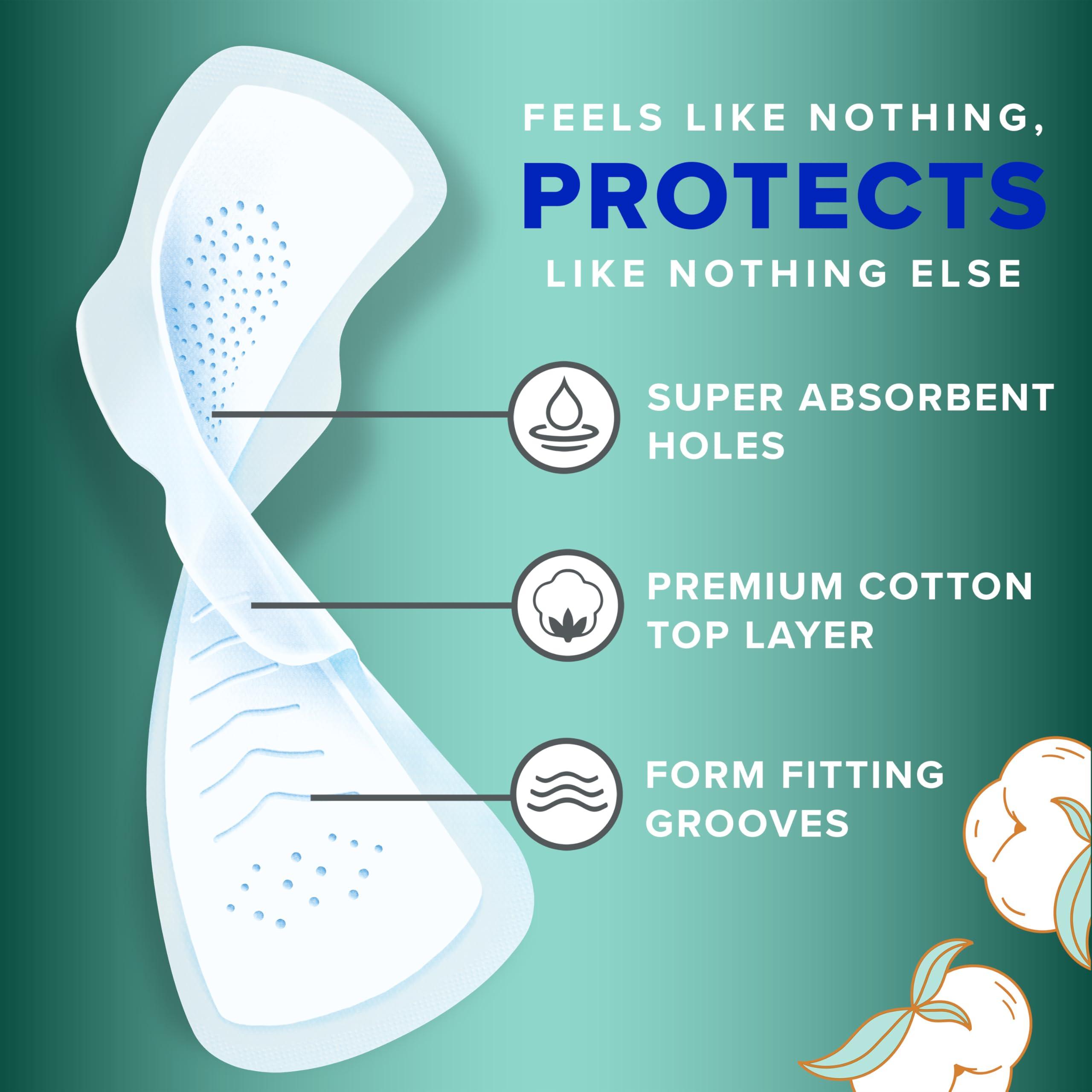 Always Always Pure Cotton, Feminine Pads for Women, Size 4 Overnight Absorbency, Multipack, with Flexfoam, with Wings, Unscented, 20 Count x 3 Packs (60 Count total)