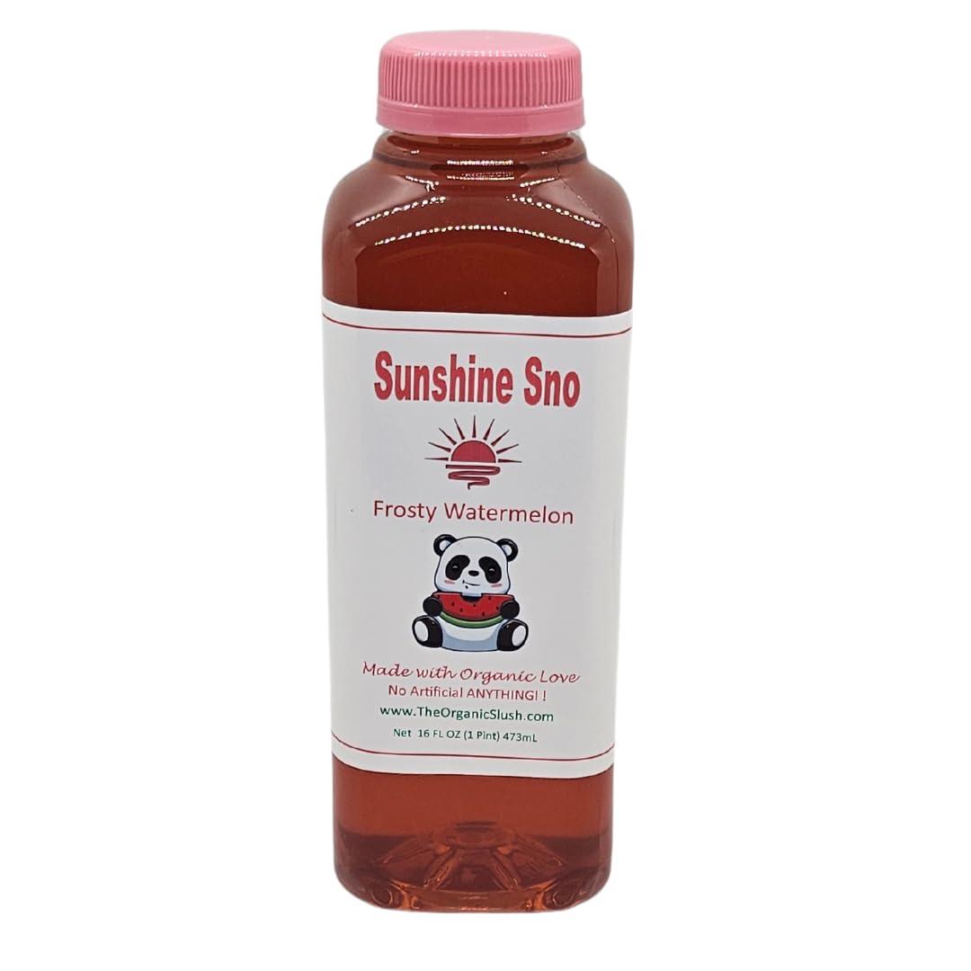Sunshine Sno Sunshine Sno Dye Free Snow Cone Syrup, Watermelon, 16oz, Made with organic ingredients