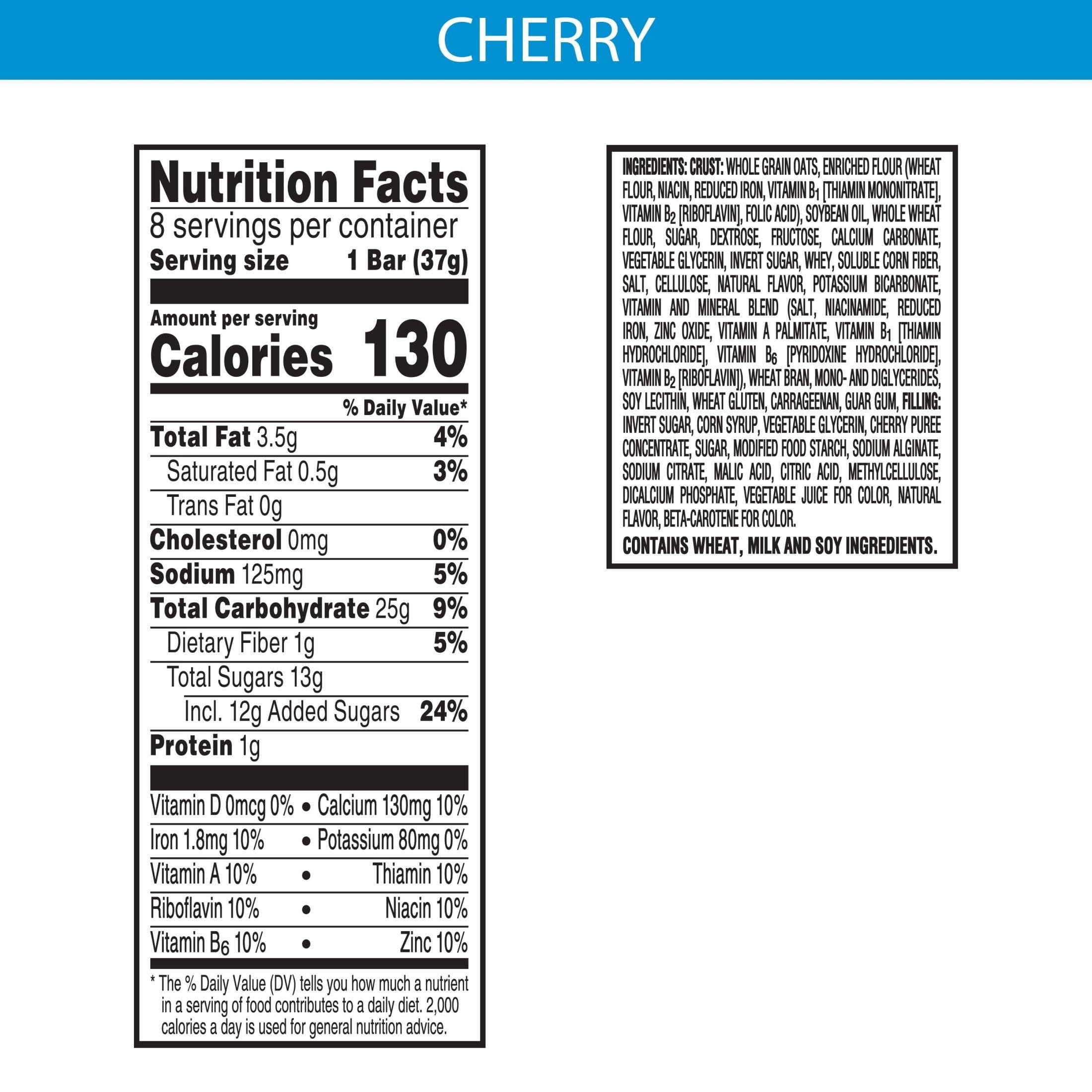 Nutri Grain Nutri-Grain Soft Baked Breakfast Bars Cherry, 1.3 Oz, 8 Ct