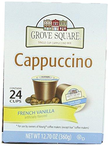 Grove Square Grove Square Cappuccino, French Vanilla, 24 Count Single Serve Cups (Pack of 3)