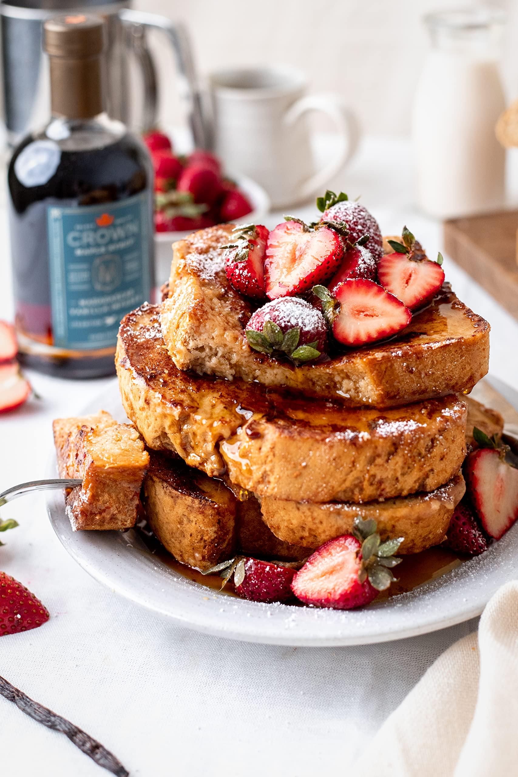 Crown Maple Crown Maple Madagascar Vanilla Infused Organic Maple Syrup, 25 Fl Oz, Real Vanilla Bean, Pancakes, Baking, Cocktails & Brunch