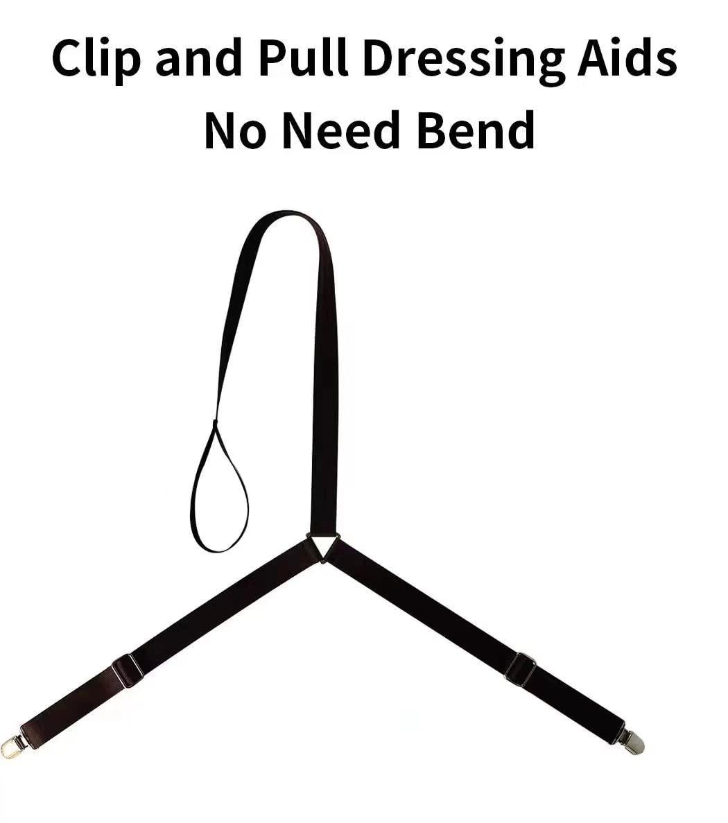 Sexyppl Pants Wearing Assist Clip and Pull Dressing Aids Tool Device No Need Bend for Elderly Disabled Pregnant Injuries Pants HelperBrown)