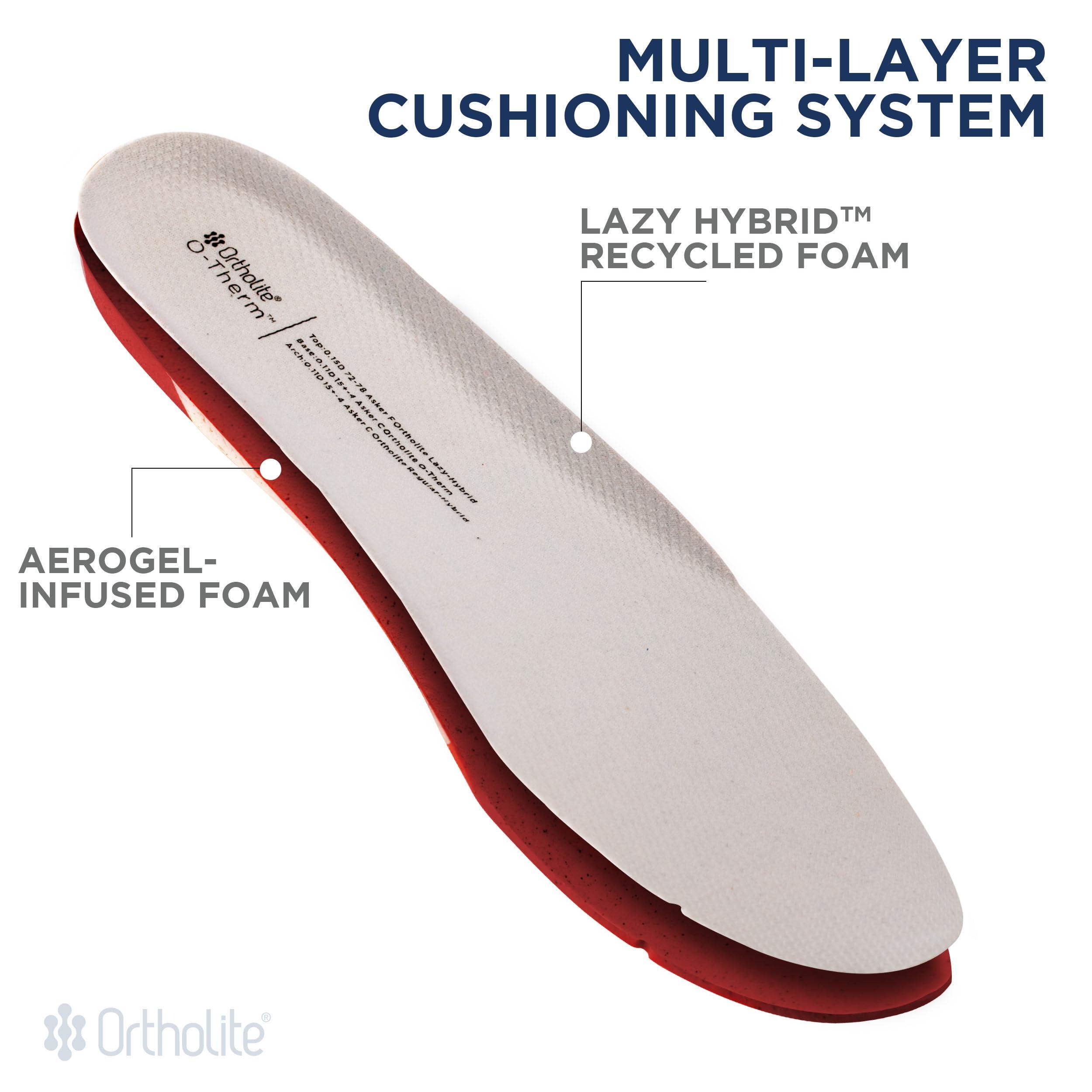 Ortholite Ortholite O-Therm Thermal Barrier Shoe Sole Trim-to-Fit Insert-Designed for Athletes on Snow or on Turf who Want to Block Out Cold or Heat