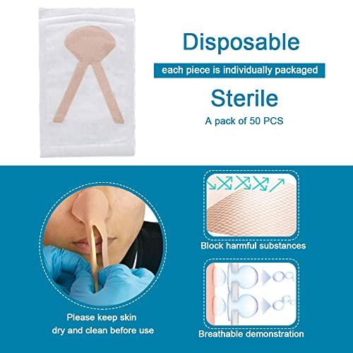BAOZENP BAOZENP Nasal Tube Holder - Nasogastric Feeding Tube Fastener Catheter Fixed Tape Sticker Nursing Supplies for Home care, Clinic, 50 pcs