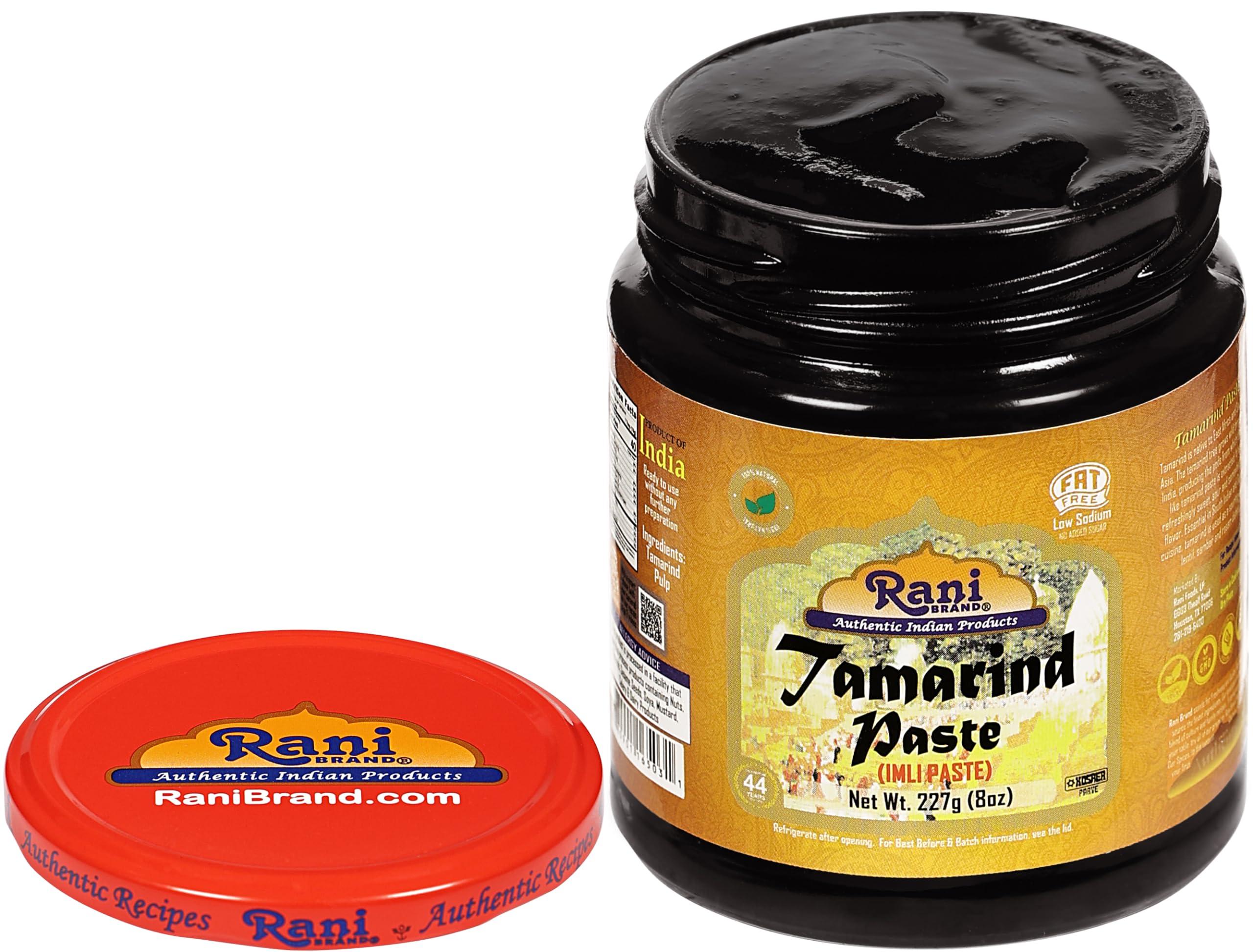 Rani Brand Authentic Indian Products Rani Tamarind Paste Puree (Imli) 8oz (227g) Glass Jar, No added sugar ~ All Natural | Vegan | Gluten Free | No Colors | NON-GMO | Kosher | Indian Origin